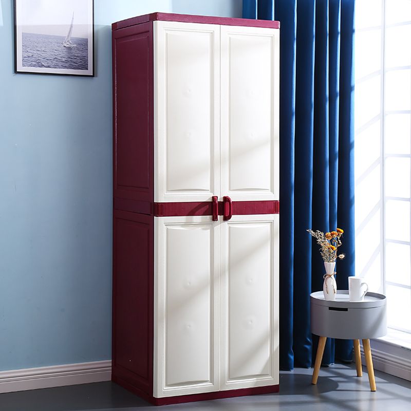 Modern Adjustable Shelves Wardrobe Armoire Freestanding Plastic Wardrobe