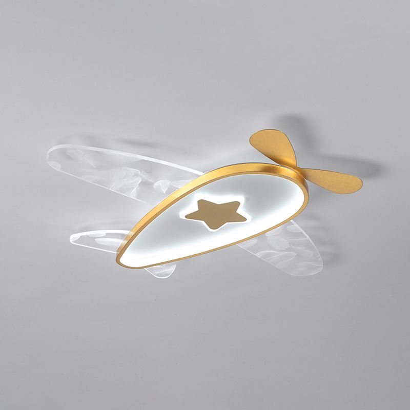 Plafonnier LED moderne et à la mode pour avion en fer forgé avec abat-jour en acrylique