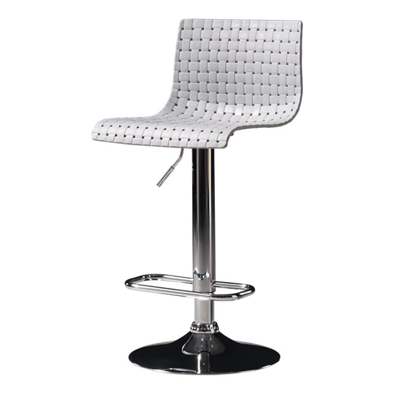 Industrial Style Liftable Bar Stool Plastic Counter Bar Stool with Metal Legs