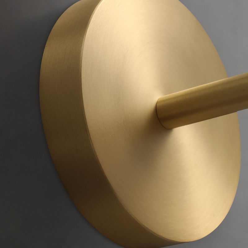 Shaded Bedroom Wall Mount Light Metal Modern Style Sconce Light Fixture in Coppery