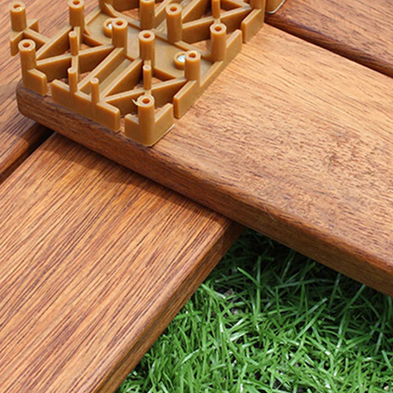 Basic Wood Tile Set Composite Interlocking Patio Flooring Tiles