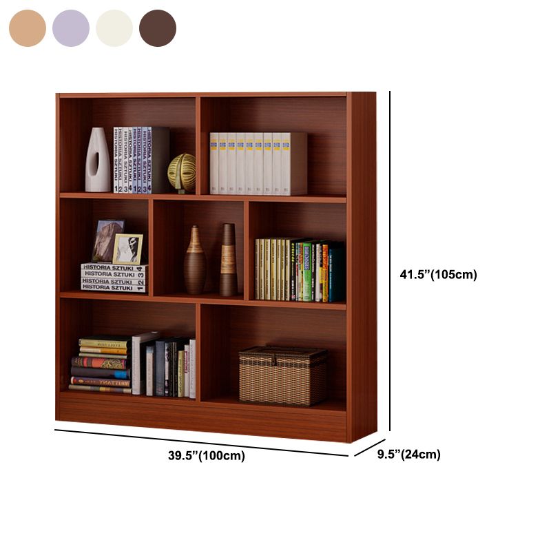 Contemporary Wood Shelf Bookcase Closed Back Book Shelf for Home