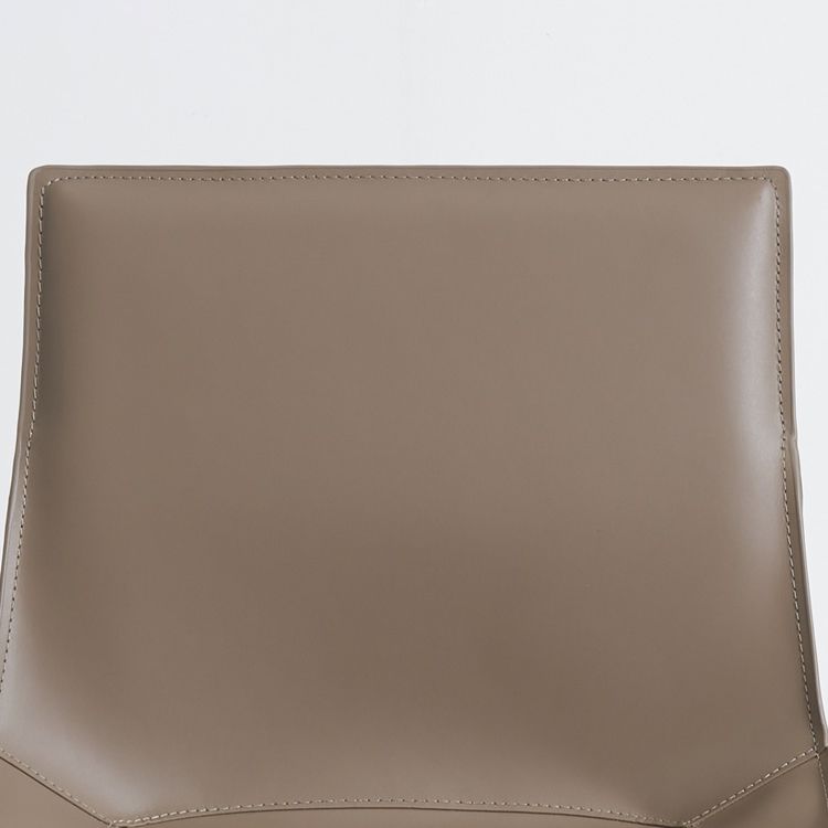Designer Style Leather Dining Chair Matte Finish Parsons Dining Side Chair