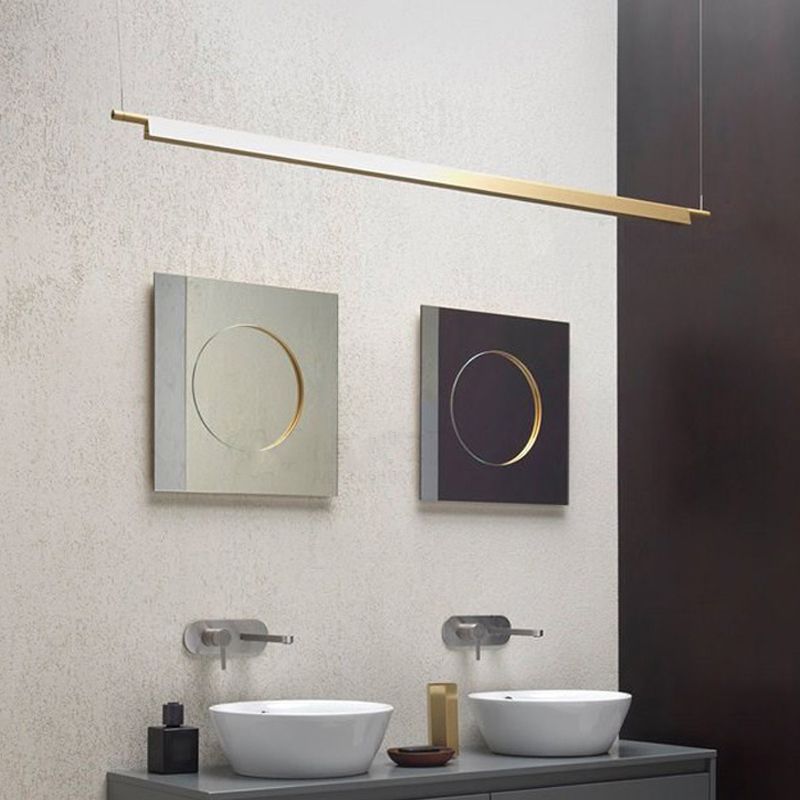 Contemporáneo de luz lineal de luz lineal 1 luces de la isla ligera