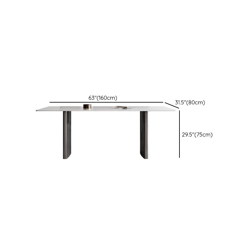 Modern Dining Table Set 1/4/6/7 Pieces with Metal Base Kitchen Furniture Set
