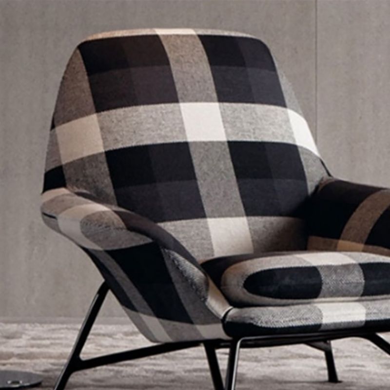Linen Accent Chair Arms Included Accent Room Chair with Ottoman, 28.34" Wide