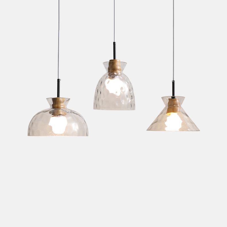 Geometric Shape Glass Hanging Light Modern Multi Lights Hanging Light Mounted Fixture