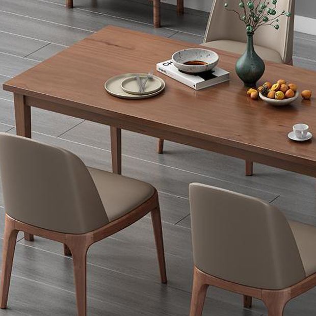 Modern 1/2/4/5 Pieces Rectangle Dining Set Solid Wood Kitchen Table with Chairs