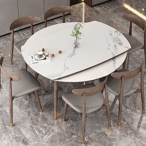1/4/7 Pcs Table Furniture Set Dining Table Set with Sintered Stone Top for Home