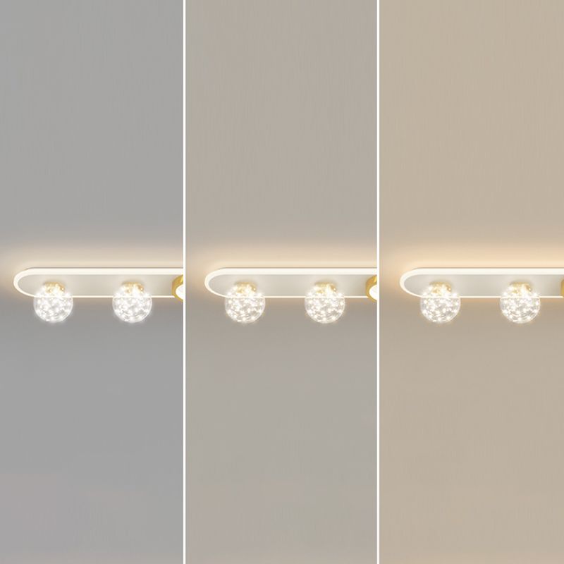 Plafonnier LED en métal oblong de Style nordique, luminaire de plafond pour chambre à coucher