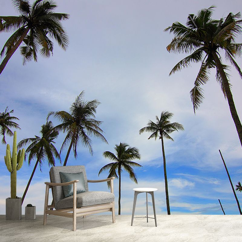 Stain Resistant Palm Tree Mural Tropical Photography Living Room Wall Mural