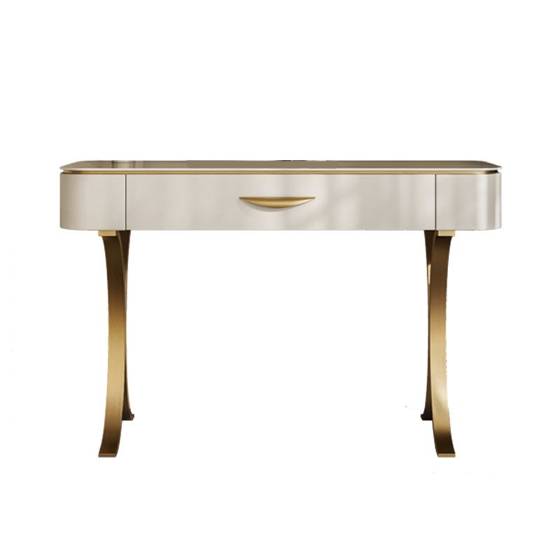 Slate Top Vanity Makeup Table Set Contemporary 1 Drawer Dressing Table