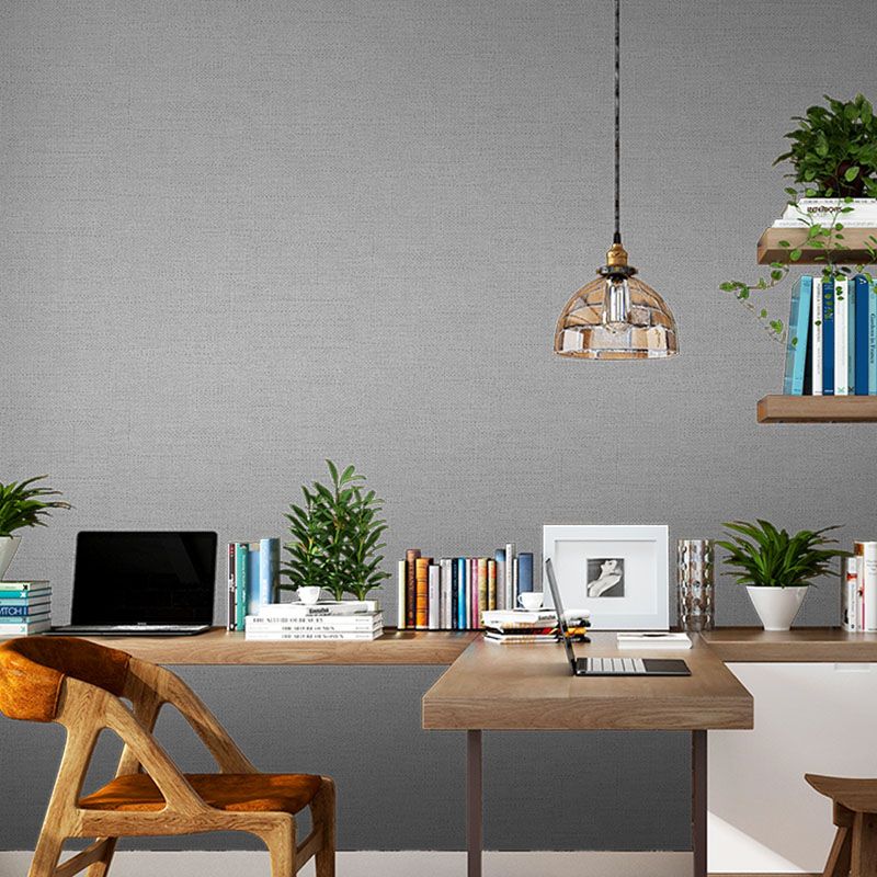 Solid-Colored Wallpaper Roll Multicolor Textured Moisture Resistant Wall Covering