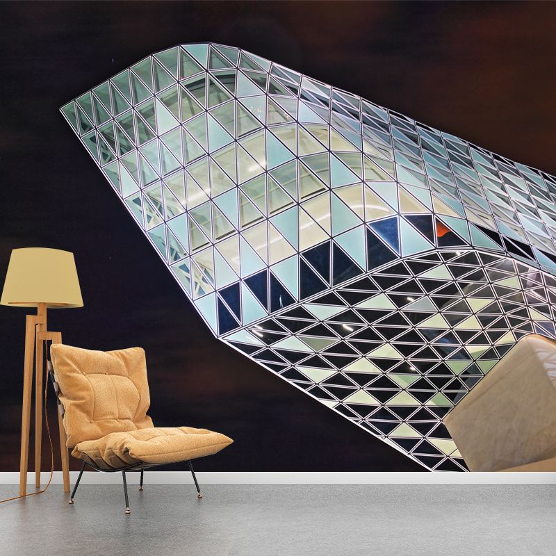 Belgium Architecture Mural Decal Water Resistant Wall Covering for Meeting Room