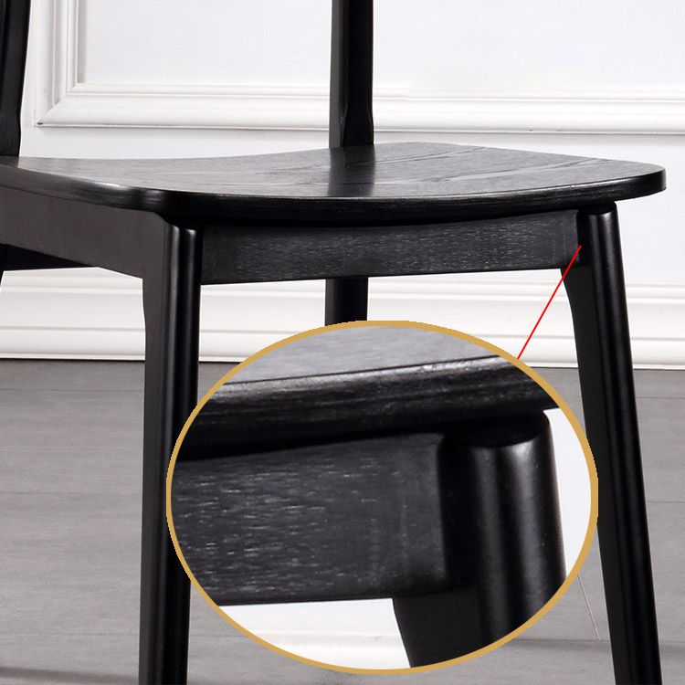 Contemporary Style Chair Armless Chair for Kitchen with Wood Legs