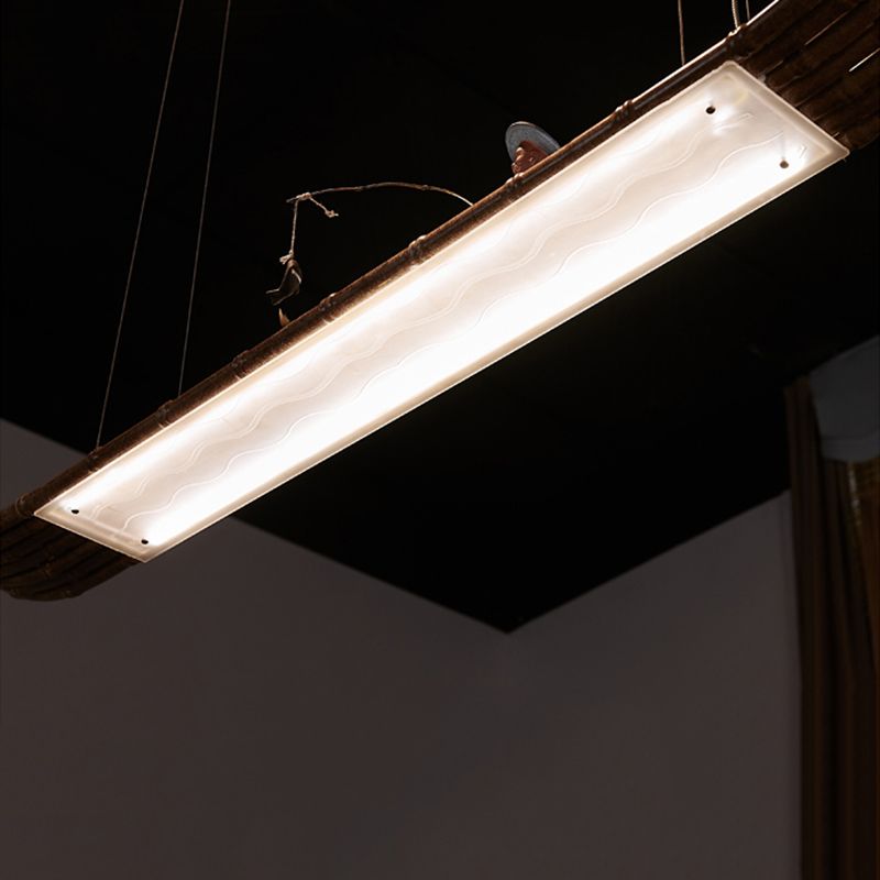 Lineair eiland hanger led modern metalen plafond hanglampje voor theesalon