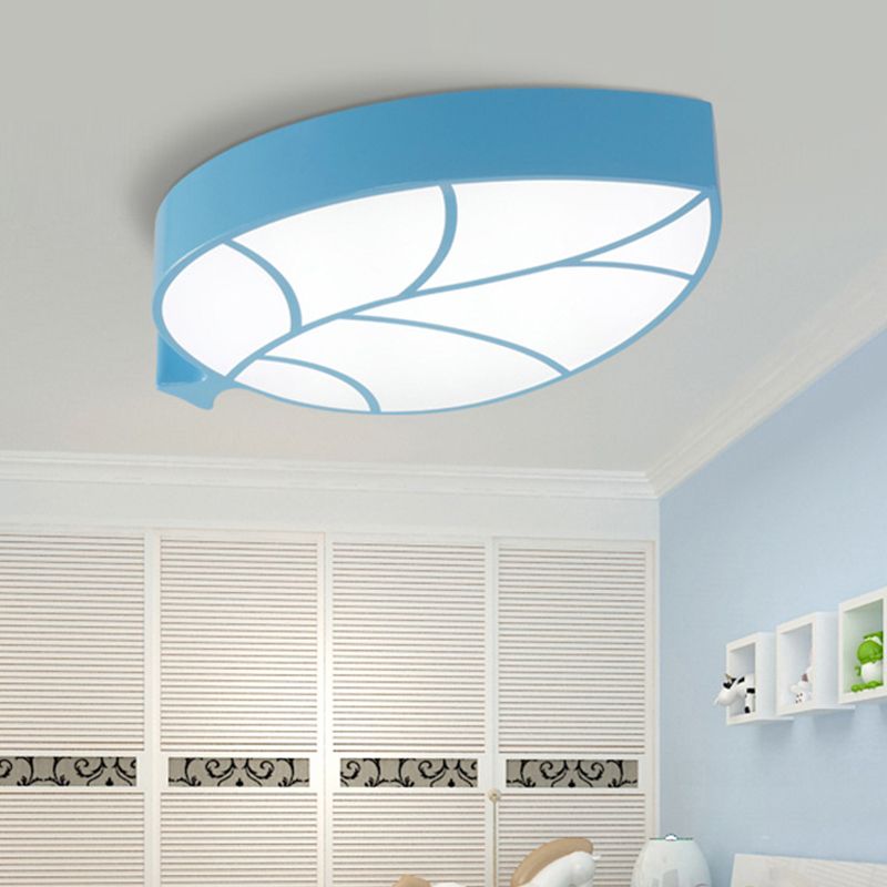Bladvormige LED Flush Mount Licht Cartoon Acryl Metaal Plafond Lamp voor Kid Slaapkamer