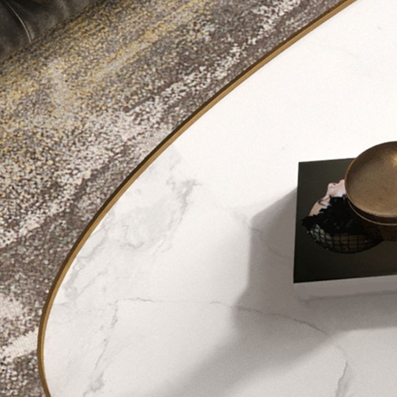 Modern Slate/metal Oval/square Coffee Table for Living Room Cocktail Table