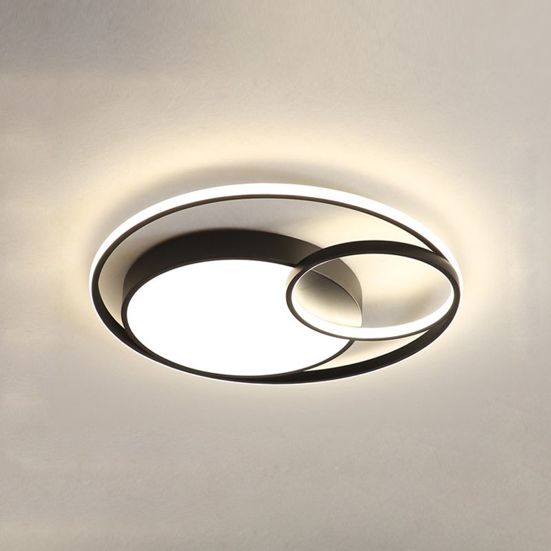 Circulaire en métal proche de l'éclairage de plafond Éclairage de plafond LED moderne pour chambre à coucher