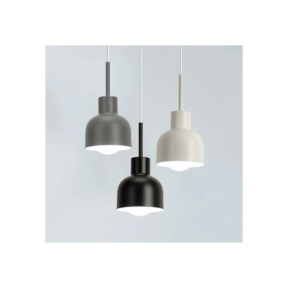 Modern Style Domed Pendant Light Single Head Aluminium Hanging Light for Restaurant Foyer