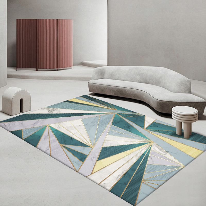 Tapis géométrique Rapis moderne Patchwork Area Tapis Polyester Tapis antidérapant pour le salon