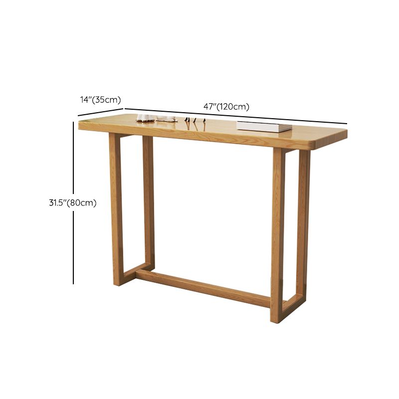 Solid Wood 1-shelf Console Table 13.78" W Rectangle Accent Table for Hall
