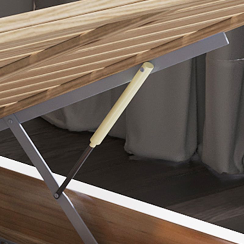 Contemporary Wood Standard Bed with Rectangular Panel Headboard