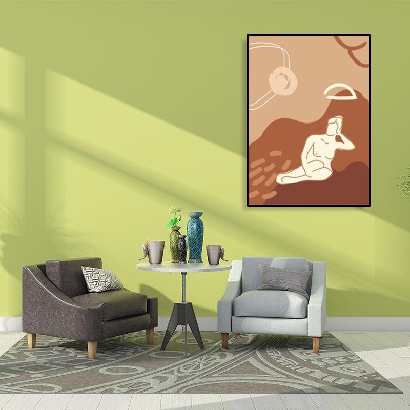 Nude Women Painting for Bathroom Charcoal Drawings Canvas Wall Print, Multiple Sizes