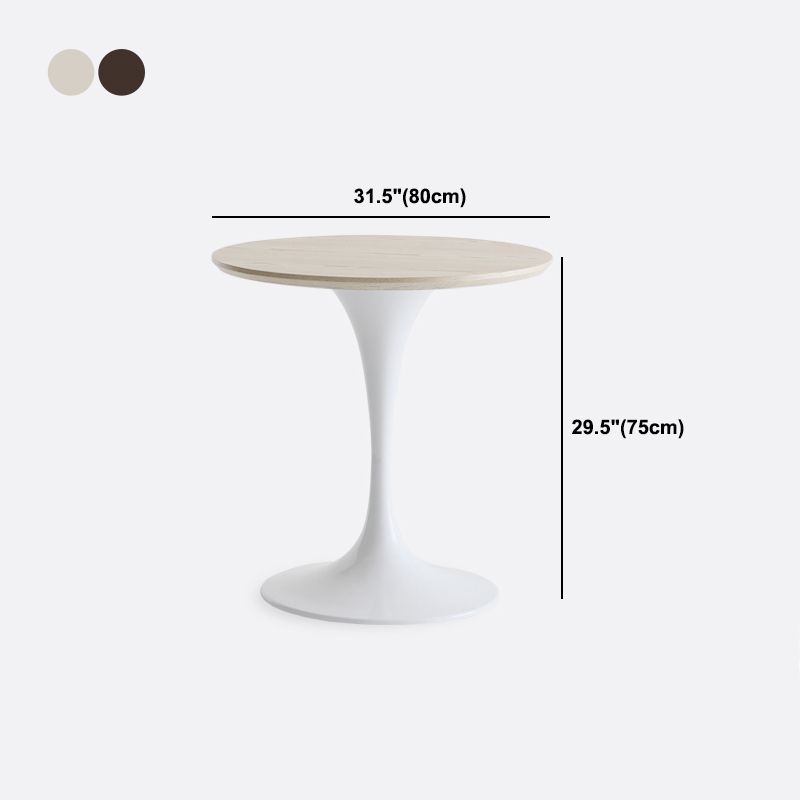Contemporary Casual Dining Table Round Top Dinner Table Kitchen Home