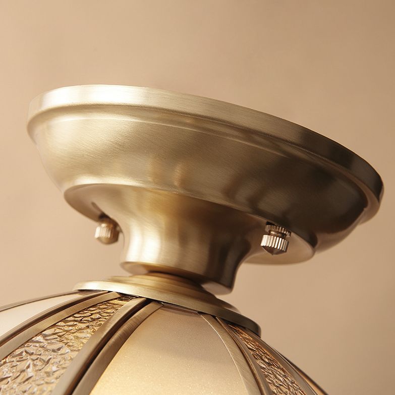 Glass Dome Semi Flush Plafond Light traditionnel Asle Plafond semi-clush