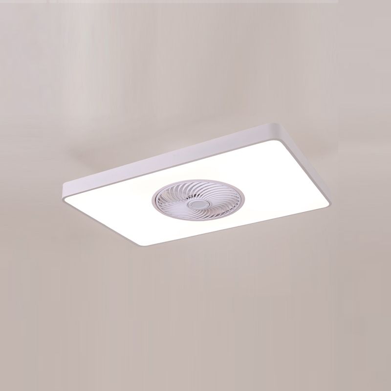 Lumo ventola a LED soggiorno semplice semplice lampada da soffitto a montaggio semifulto con ombra acrilica