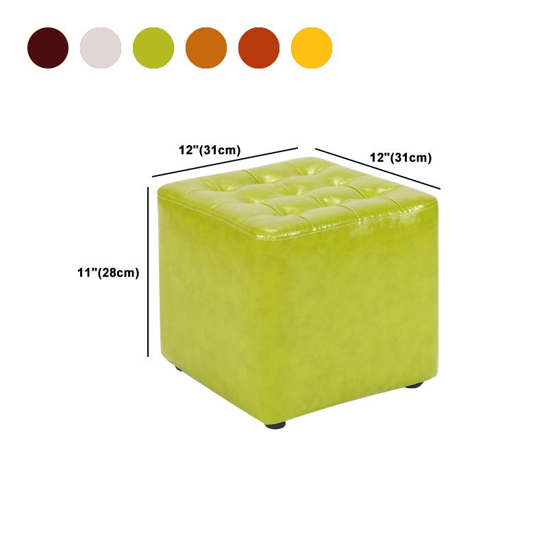 Cube Ottoman Square Solid Color Water Resistant Glam Ottoman