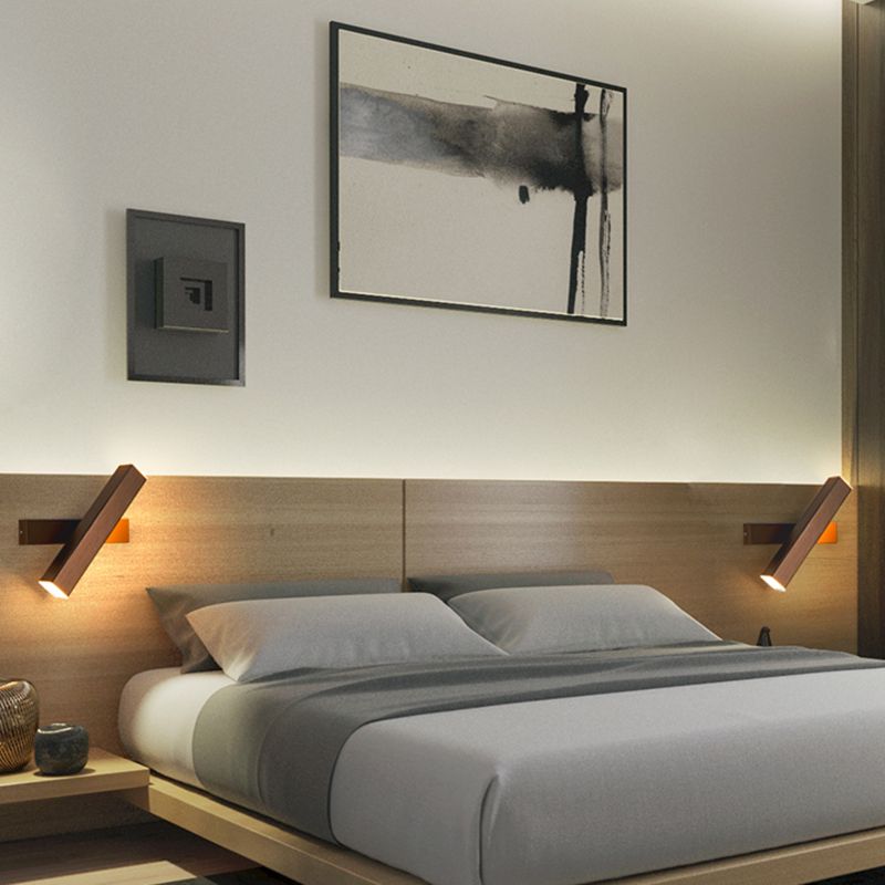Modern Simple Aluminum Wall Light Rectangle Shape Rotatable Wall Lamp for Bedroom