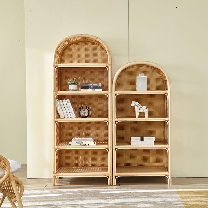 Contemporary Bamboo Bookcase Home Standard Bookshelf in Natural