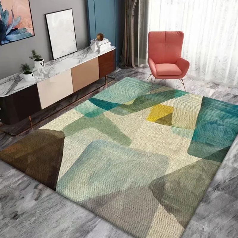 Modern Carpet Leisure Abstract Pattern Rug Stain Resistant Rug for Living Room