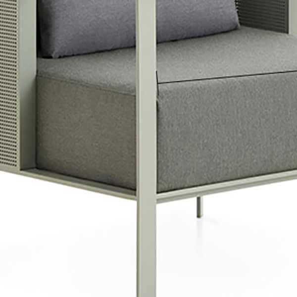 Stainless Steel Frame Outdoor Sofa Industrial Water Resistant Patio Sofa with Cushion