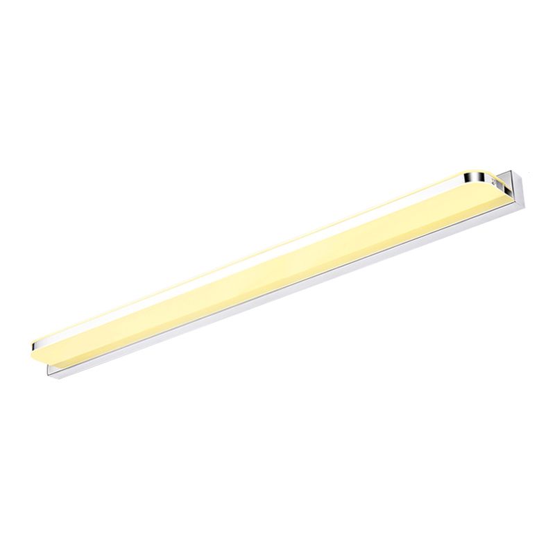 Linear Shape Metal Wall Sconce Modern Style 1 Light Mirror Wall Mounted Light