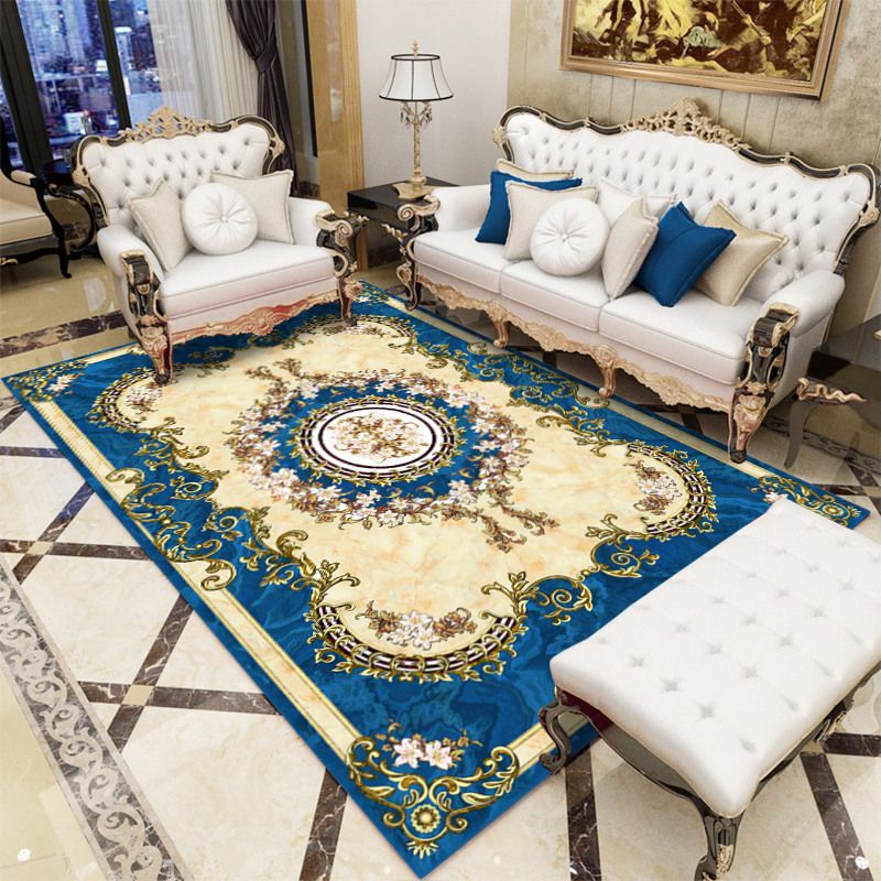 Antiquitäten gemusterter Teppich mehrfarbiges Polypropylen Innenteppich Easy Care Waschablenkapel für Salon