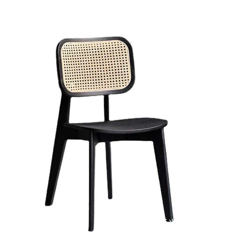 Armless Kitchen Dining Side Chair Wood Open Back Dining Side Chair