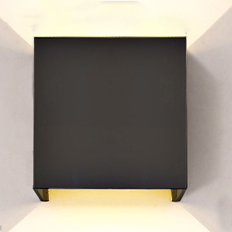 Moderner Stil quadratischer LED -Wandleuchten Beleuchtung Metall 1 Leichte Wandmontagelampe