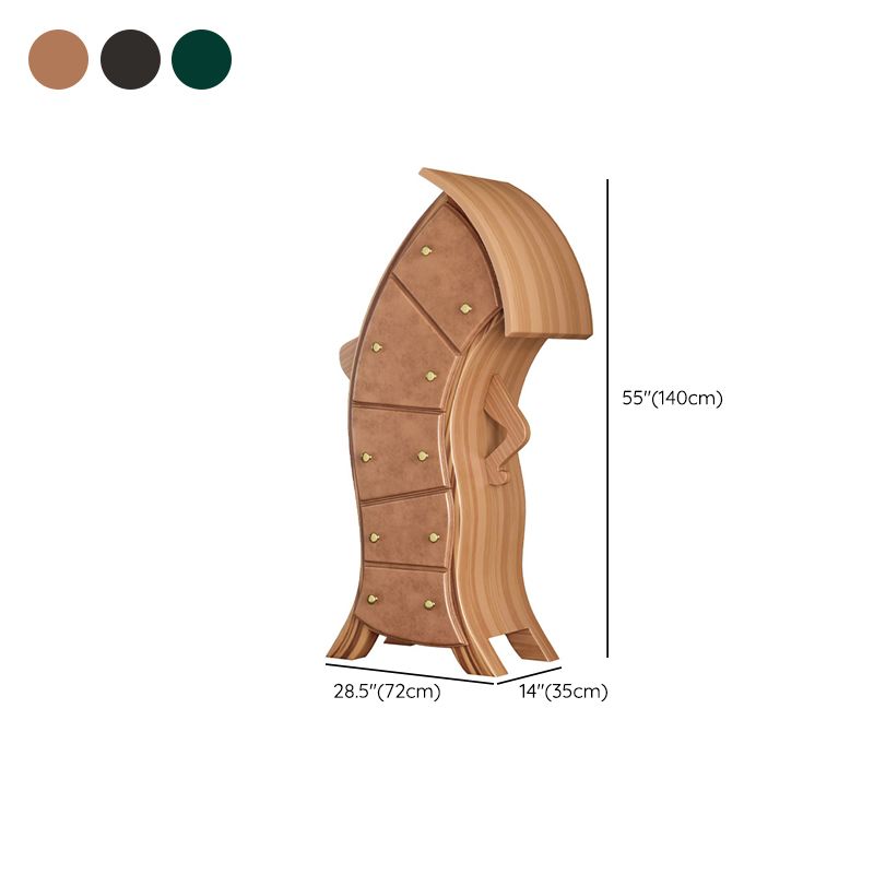 Modernism Lingerie Chest Wood Dresser with 5 Drawers for Home