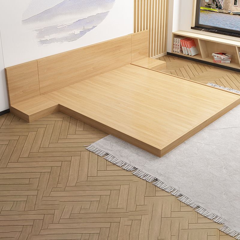 Solid Wood Platform Bed Mid-Century Modern Platform Bed Frame Mattress Included