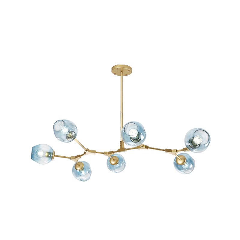 Nordic Modern Chandelier Light Dining Room Glass Shade Hanging Light Fixture