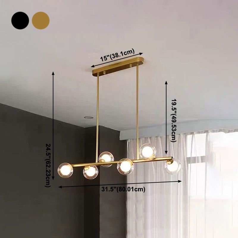 Nordic Modern Hanging Pendant Lights Global Linear Hanging Lamps for Dining Room