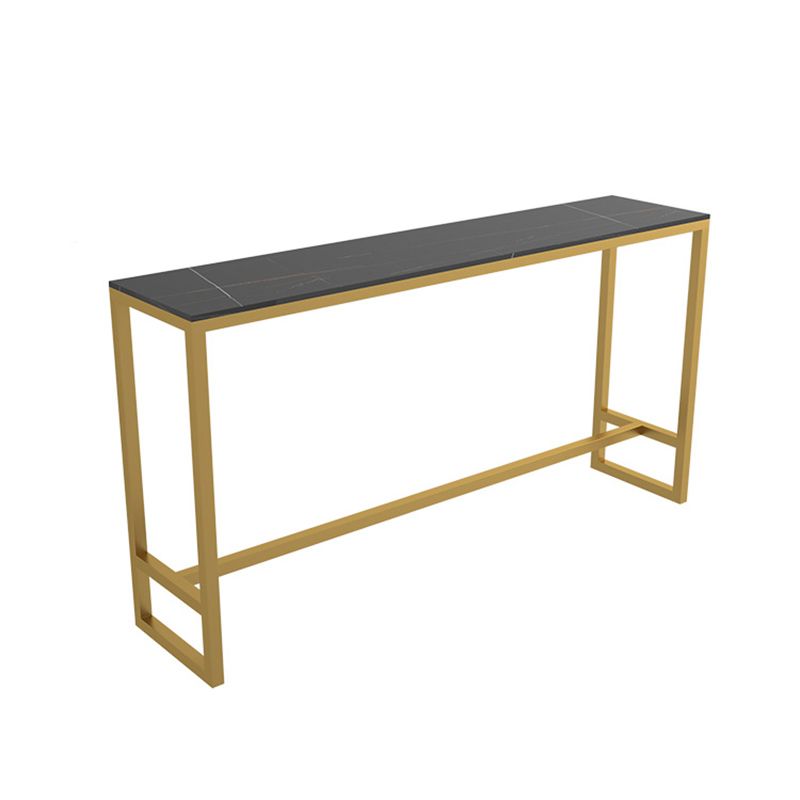 Rectangular Bar-height Table Metal Base Bistro Pub Table for Patio Use