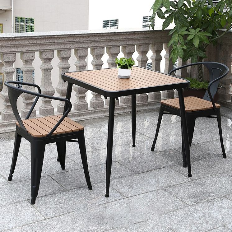 Modern Style Metal Dining Table Set 1/2/3/5/7 Pieces Outdoor Dinette Set