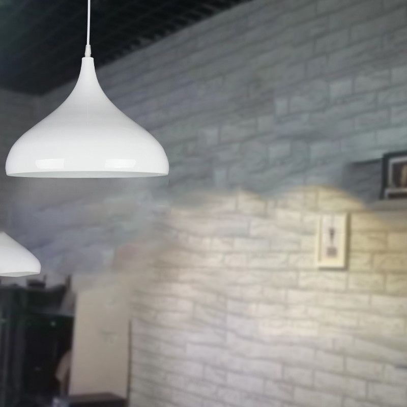 Macaroon Metal Hanging Light, Nordic Teardrop 1-Light Pendant Lighting for Indoor