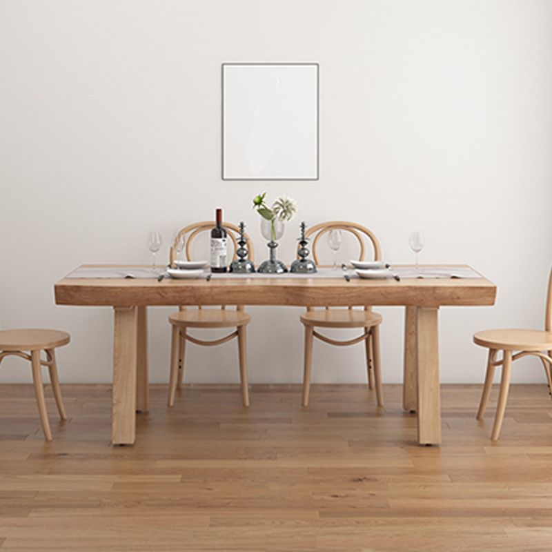 Rectangle 4 Legs Dining Table Modern Style Wood Table for Kitchen