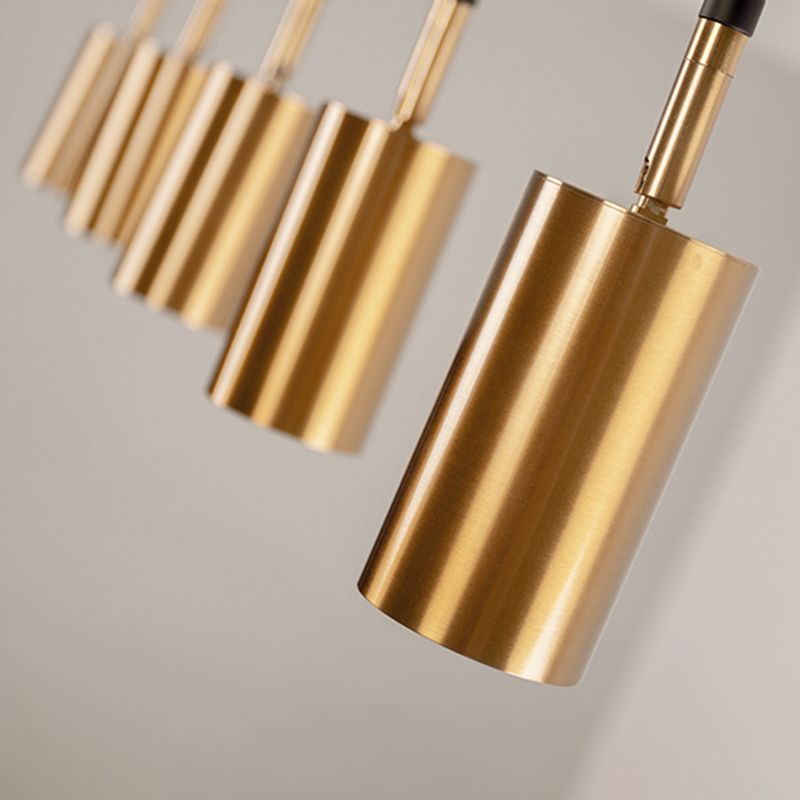 Half Cylinder Shape Modern Style Island Pendant Metal Island Light Fixtures