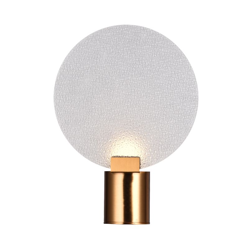 Modern 1 Light Wall Lighting Gold Round LED Wall Mounted Lamp with Bubble Glass Shade